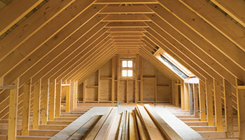 loft with loose fill insulation